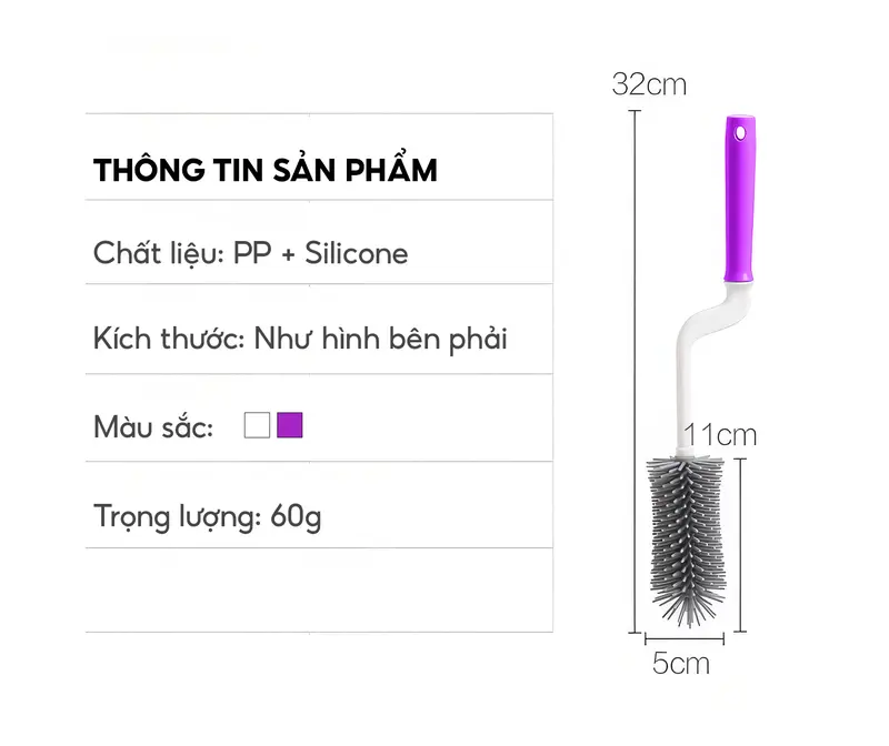 ( COMBO ỐNG HÚT) Bàn chải làm sạch, cao su mềm đa chức năng Topgiakids 2