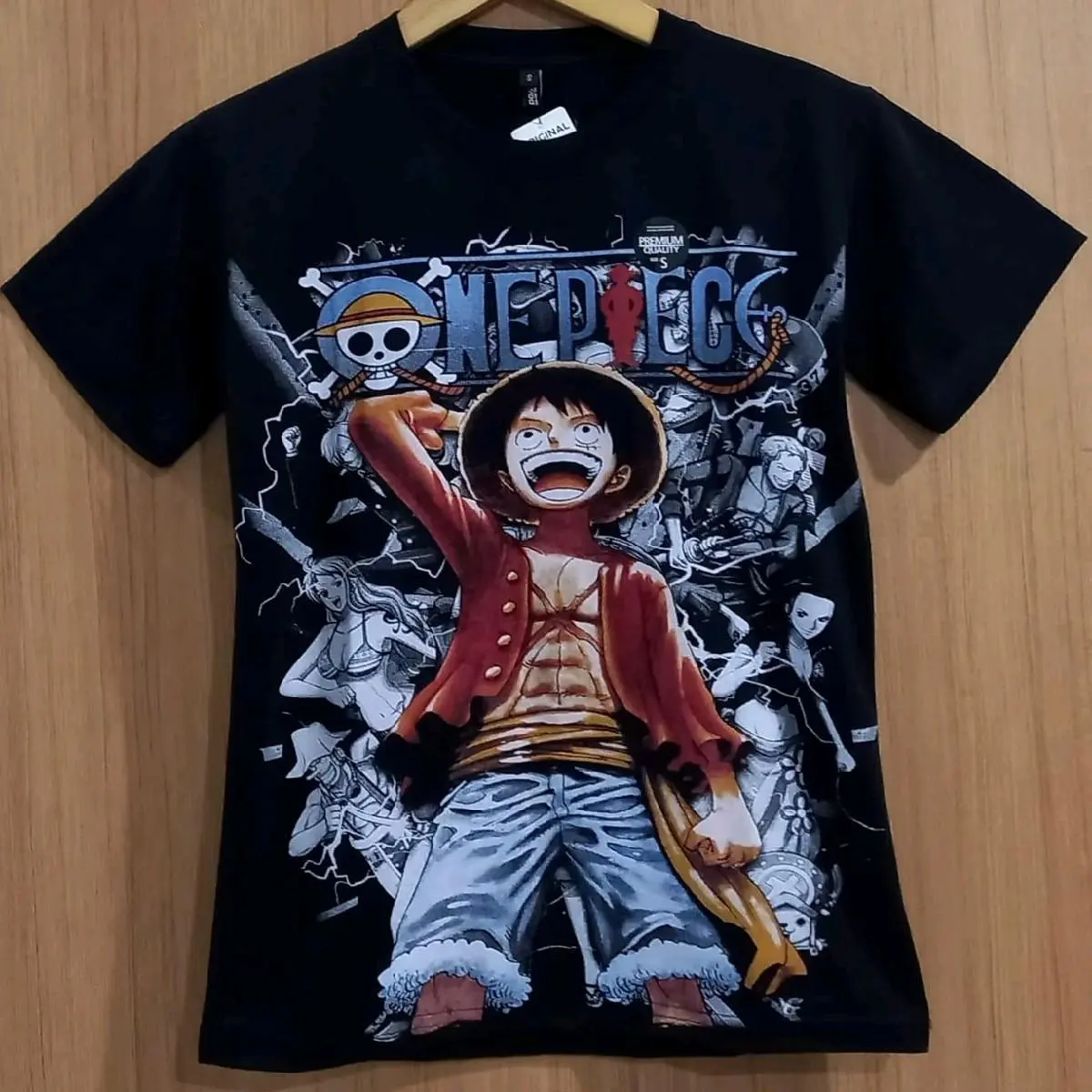 Kaos Atasan Tshirt Anak Usia 5-12 Tahun Lengan Pendek Karakter Onepiece Luffy kids junior
