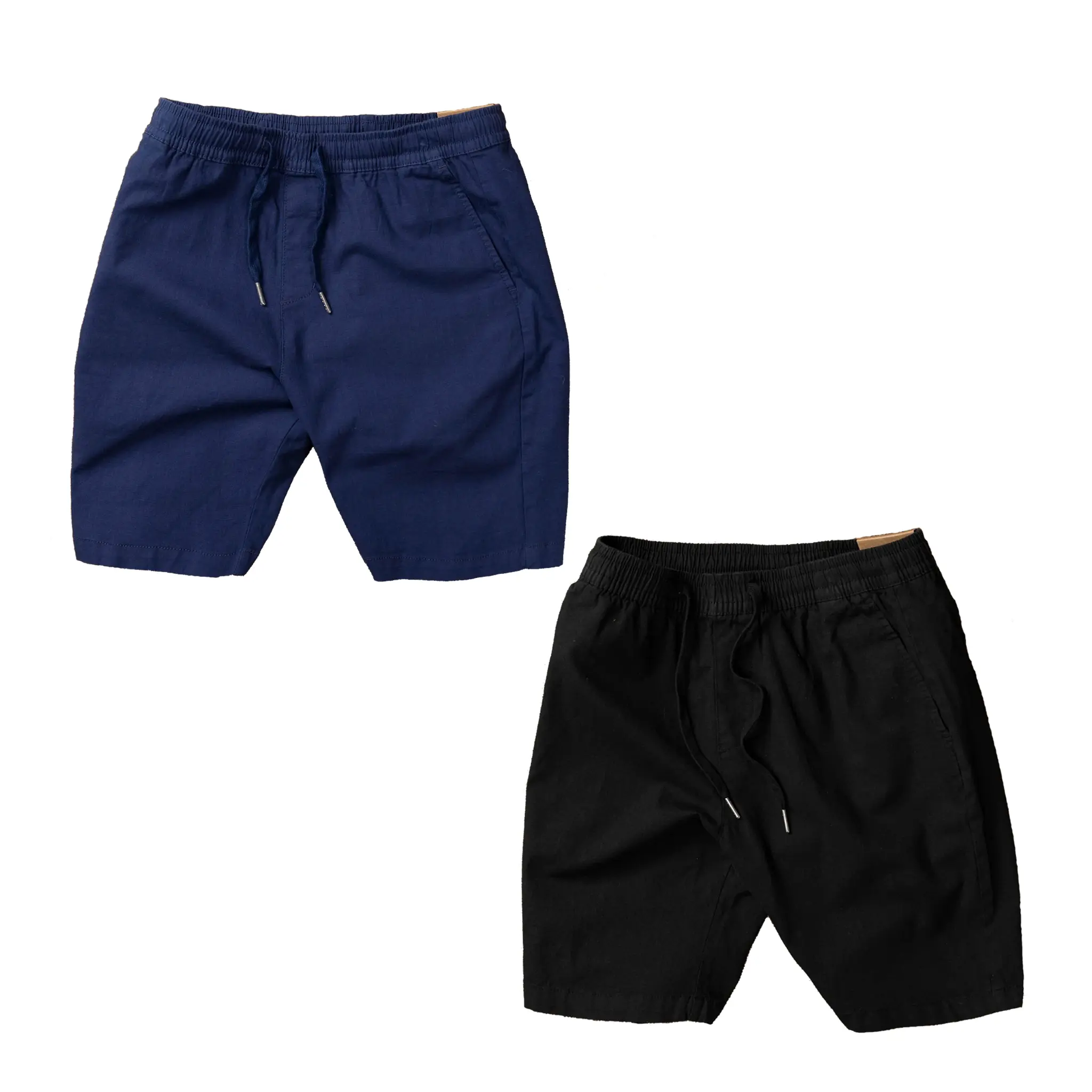 Combo 2 quần short đũi trơn, dây rút, cạp chun, dễ mặc, có túi. Chất đũi dày dặn, co dãn thoải mái đùi