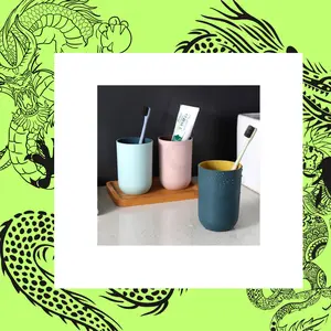Gelas Kamar Mandi Tempat Sikat Pasta Gigi Berkumur Gelas Perlengkapan Biru