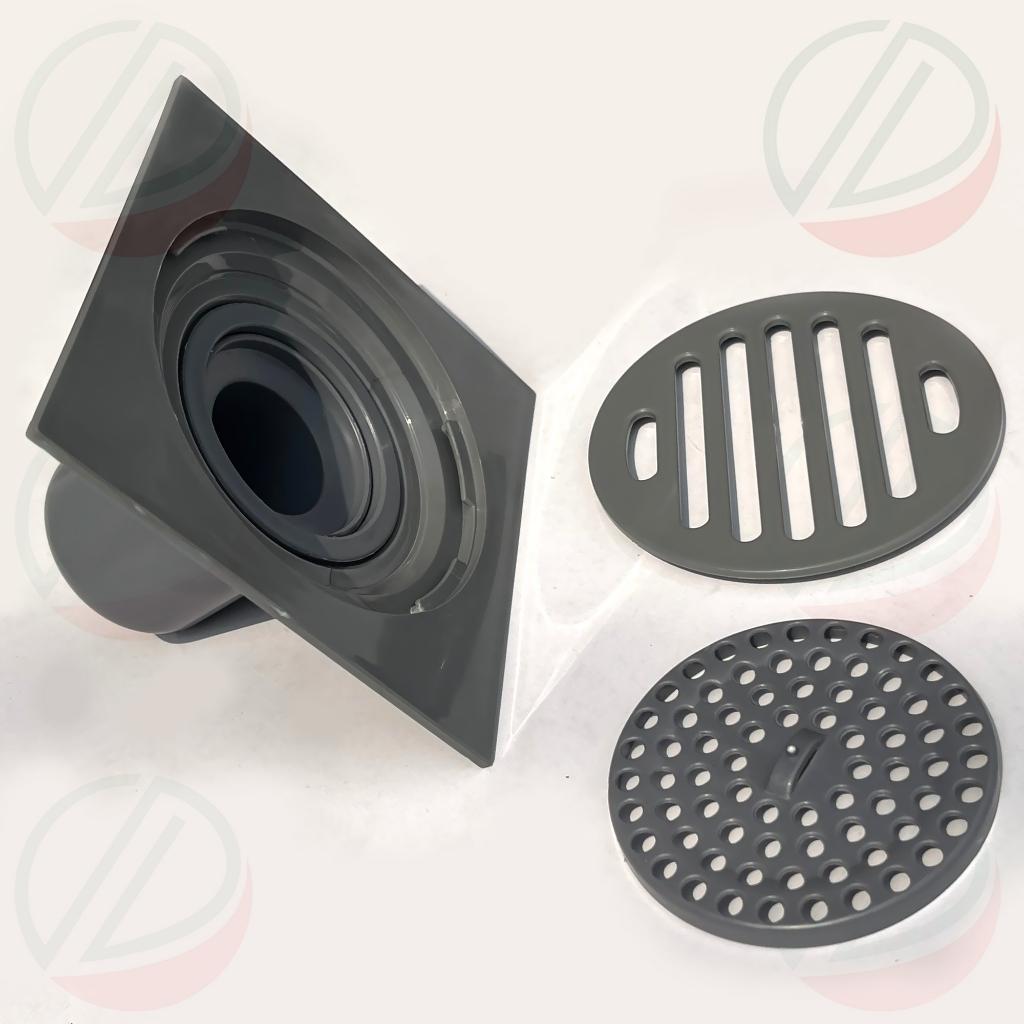 Hố Ga Phểu Thoát Sàn Lọc Rác Chống Hôi Bằng Nhựa ABS Không Lo Gỉ Sét - Nhiều màu mặt vuông 12x12cm