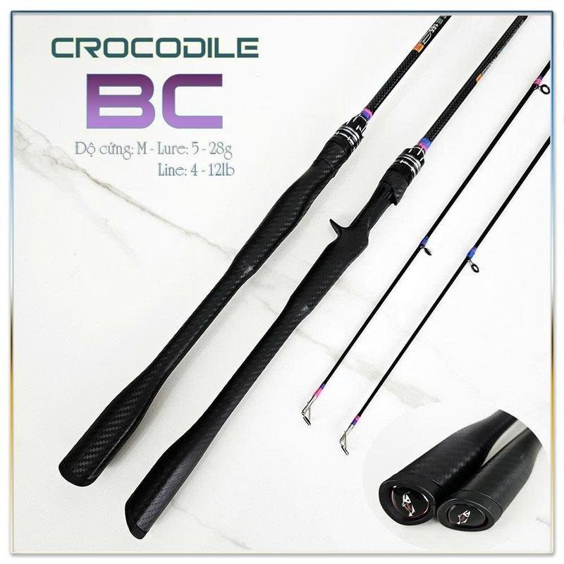 Cần Câu Lure Crocodile BC Phiên Bản Cán Bóng Chày Dùng Lắp Máy Đứng Và Máy Ngang Chất Liệu Carbon Độ Cứng M Tải Dây 4-12lb Phù Hợp Câu Cá Nước Ngọt