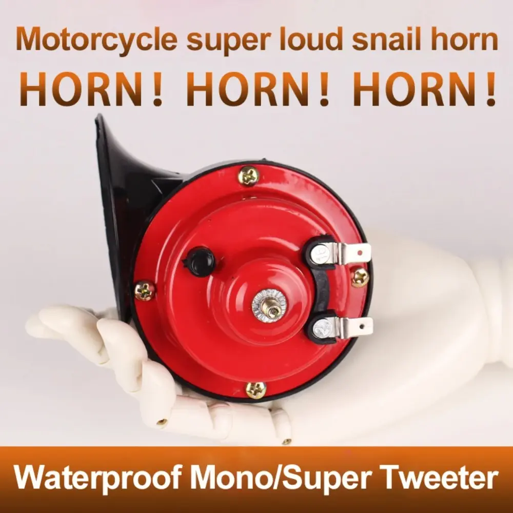 1pcs Train Horn For Trucks Car Styling 12V Electric Snail Horn Air Horn Raging Sound For Motorcycle Car Accessories