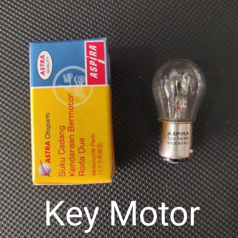 Bohlam Bola Lampu Belakang Stop Rem Aspira K25 Semua Motor 100% Asli 0
