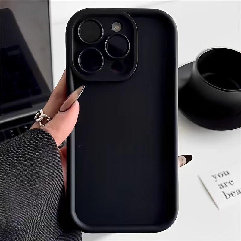Product Introduction of For iPhone16Pro Max Dopamine Simple Solid color frosted phone case iphone15 Soft Case 14pro All inclusive 6