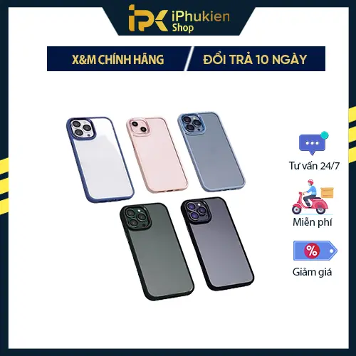 Ốp lưng X&M viền màu cho iP