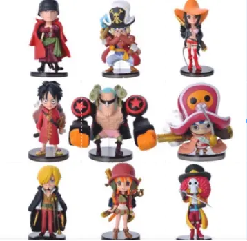One Piece flim Z Luffy Zoro Sanji Franky Nami Robin Chopper chibi  Set of 9 Pieces Collectible Figure