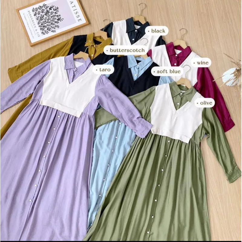 ANDIVA DRESS MAXY CRINGKEL AIRFLOW VEST ROMPI NYATU DENGAN GAMIS 4