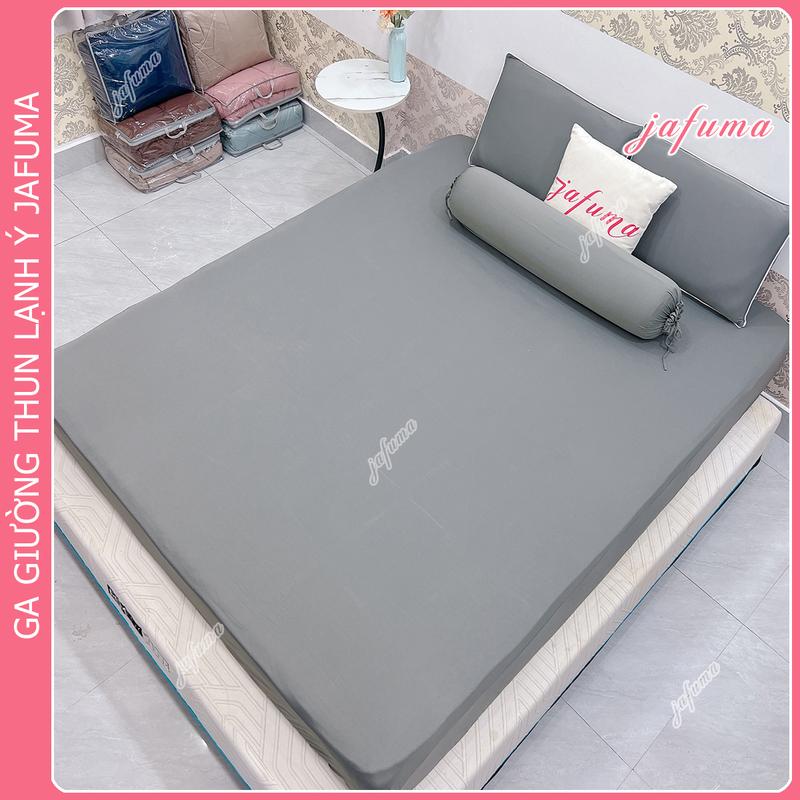 Bộ ga giường 1m6x2m thun lạnh Ý JAFUMA cho nệm 3cm đến 30cm - Drap nệm Lẻ - Bộ 5 Món, 4 Món, 3 Món