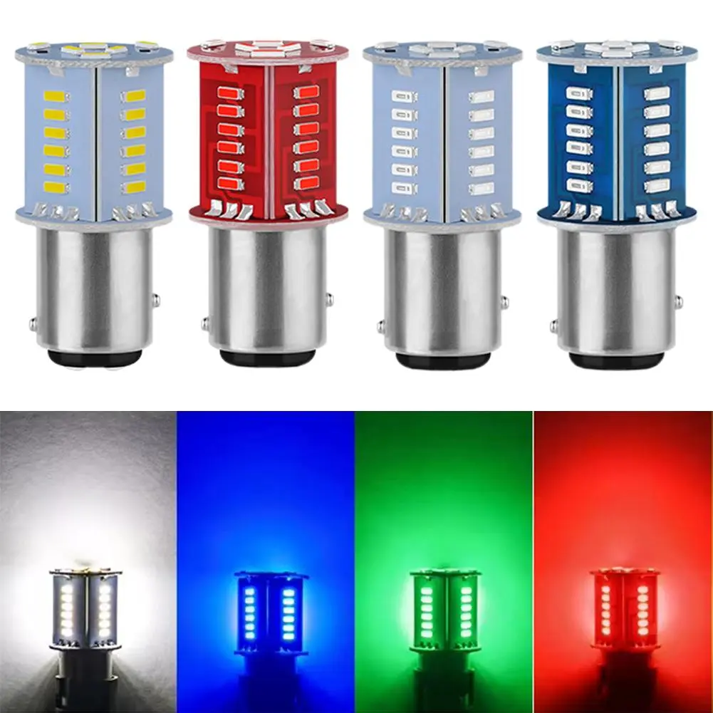 Đèn hậu Led xe máy, Phanh độ sáng cao, Đèn hậu nhấp nháy, Đèn 1157, 3014, 30SMD, Thích hợp cho phanh ô tô,