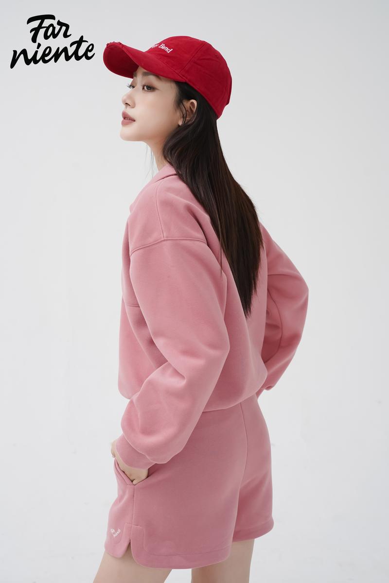 Product Introduction of [Far Niente Clothing] FAR PINK Set bộ nỉ + Set phong cách Năng động + Hiện đại Nữ Women Áo Top 15