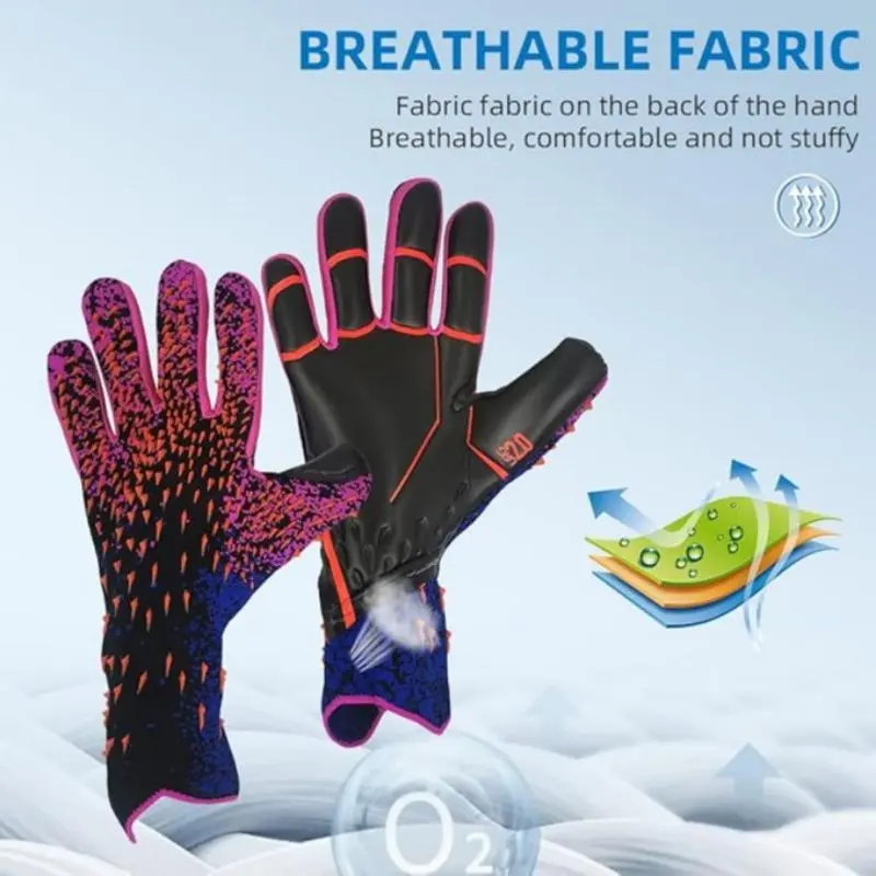 Breathable Wear-resistant Thickened Football Goalkeeper Gloves, 1 Pair Professional Adult Latex Gloves, Sports Gloves For Men & Women 5