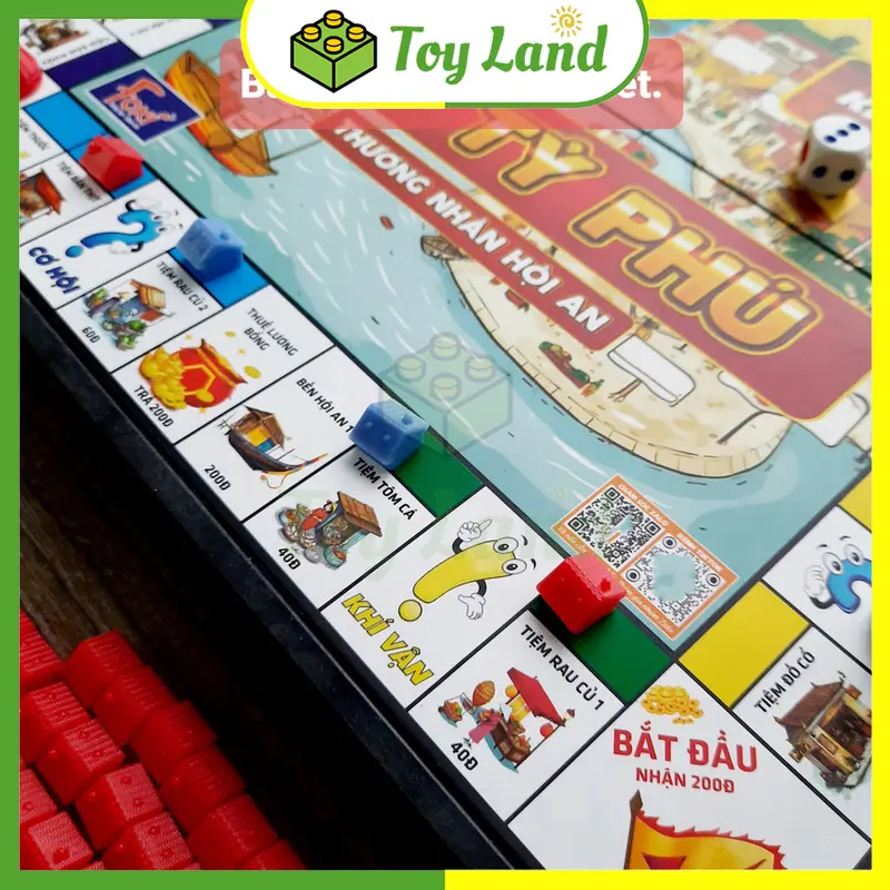 [Foxi] Cờ Tỷ Phú Thương Nhân Hội An Foxi Size Lớn Monopoly Cờ Tỉ Phú Đồ Chơi Trí Tuệ Trẻ Em Tư Duy 5