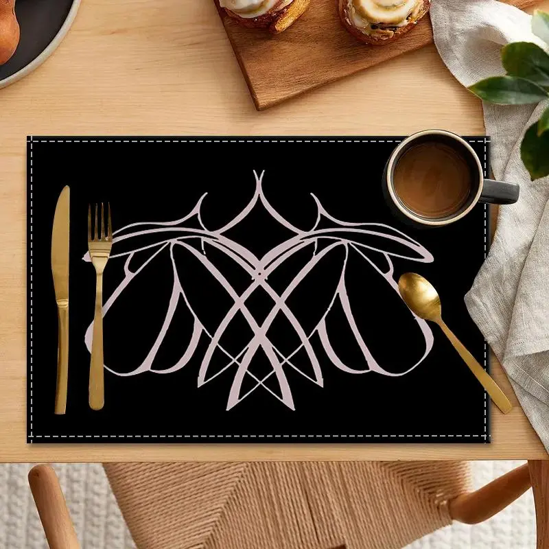 Elegant Placemat, 1/4/6/8/12pcs/set Exquisite Placemat, Table Mat for Home Kitchen Dining Room, Household Table Decoration Supplies, Coasters