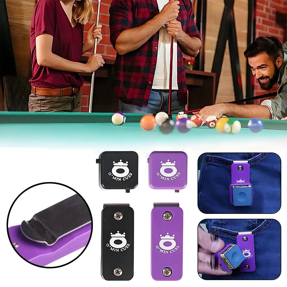 Billiard Magnetic Chalk Holder With Belt Clip Portable Chalk Case Mini With Wrench Pool Cue U6D1