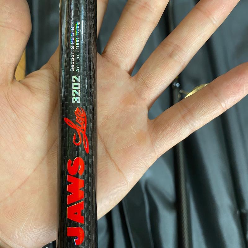  Cần câu cá ASHINO JAWS 3m20 .đọt 4liCHUYÊN TRA ,CHIM.bạo lực.bản mới nâng cấp pat fuji vàng 