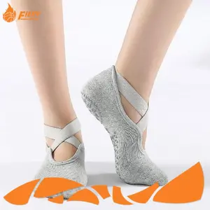 {Fiery Sport} Kaos Kaki Olahraga Yoga Pilates Silikon Anti Slip Socks Yoga Cepat Kering Wanita Nyaman