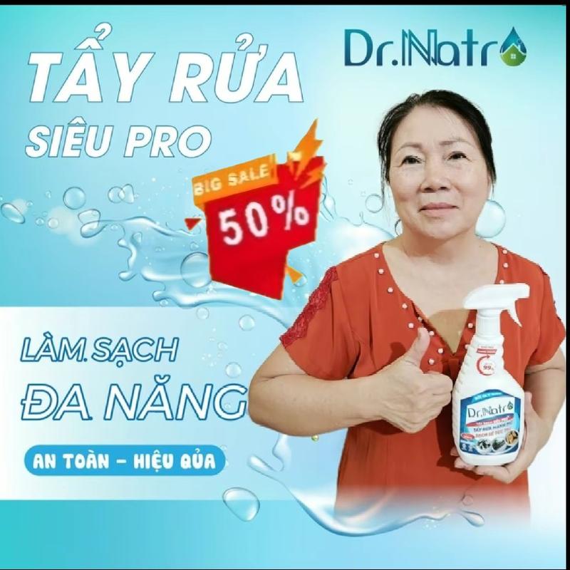 Chất tẩy đa năng Dr Natro nước tẩy đa năng 500ml Làm Sạch ylang không gây dị ứng chai  tẩy thuoc  xit chai  tẩy nước  tẩy  bồn  cầu  giấy  bạc tay nước  lau  bếp