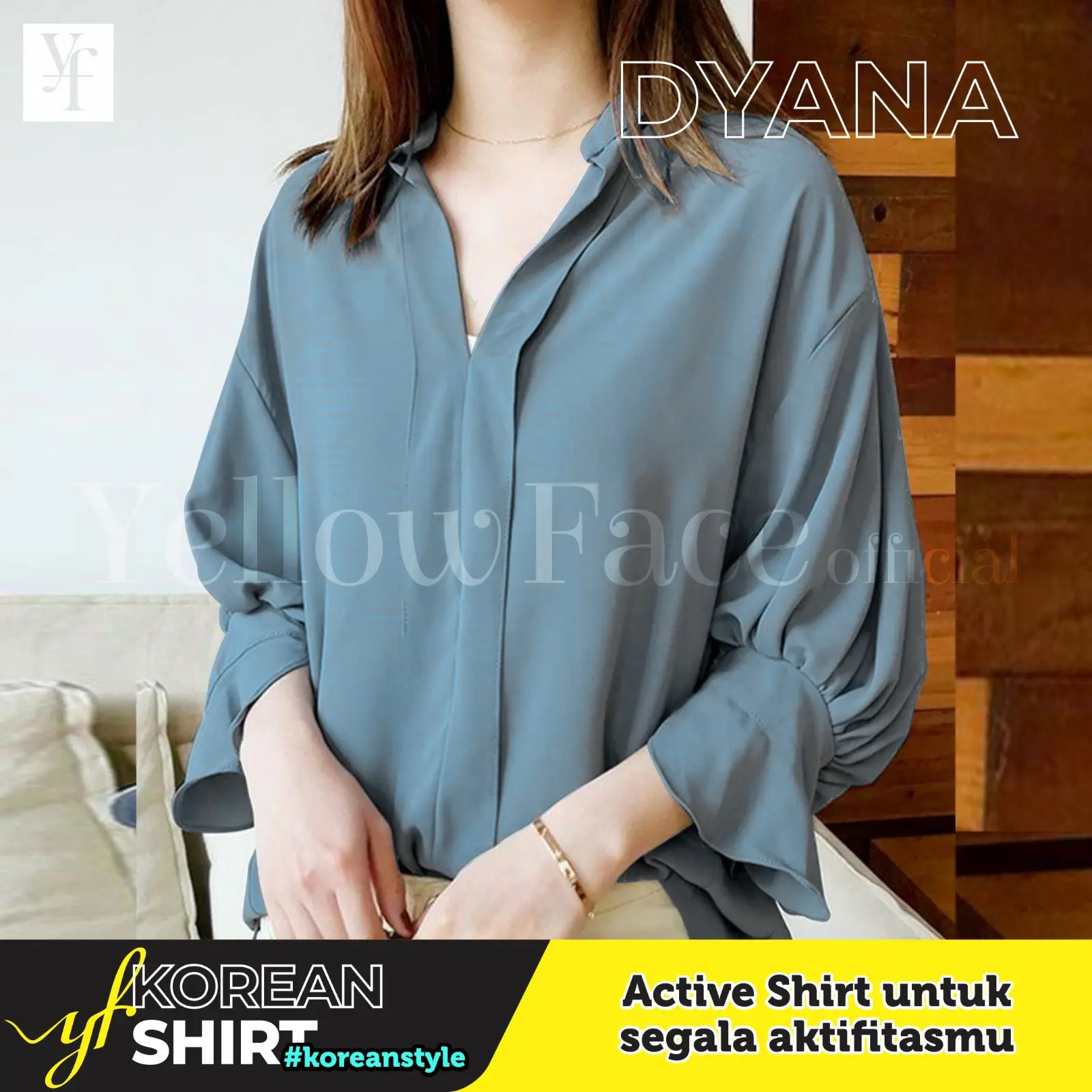 Yellowface Dyana Blouse Bahan Syakila LD 115  Maksimal BB 60 / Blouse Wanita Atasan Shakila Baju Casual Cewek / Atasan Dewasa Formal dan Santai