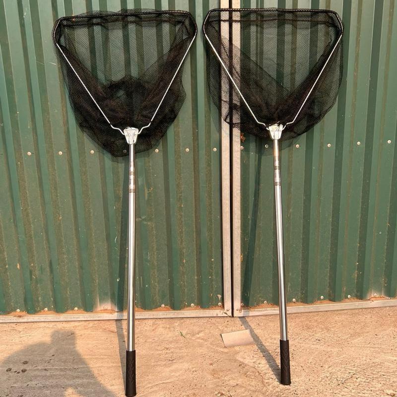 Vợt Cá Inox Tam Giác Liền Vành Gấp Gọn 2m1 - Thu Gọn 80cm