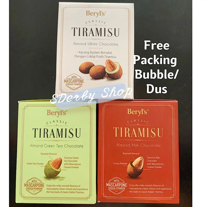 Chocolate Beryl's Tiramisu socola đắng nguyên chất hạnh nhân phô mai mascarpone Snack Sô Cô La Ăn Vặt Thức Ăn Food Dâu 5