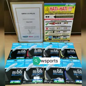 Senar Badminton Yonex BG 66 BG66 Brilliant Original
