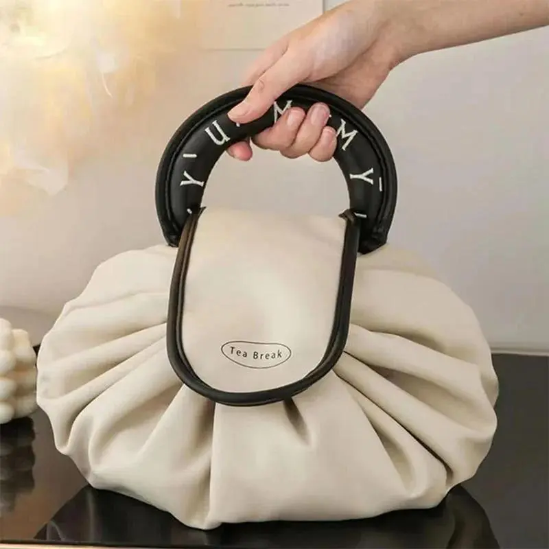 Fashion Cosmetic Bag Toiletry Bag Large Capacity Portable Storage Bag Lazy Niche Travel Bag Handbag