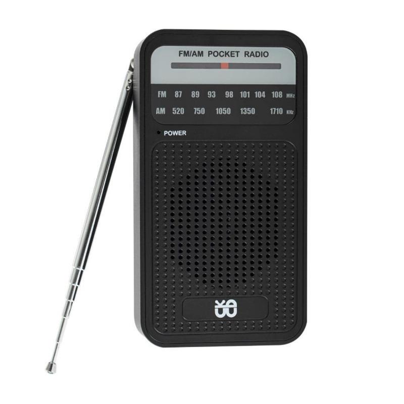 Portable Radio AM FM, Goodes Transistor Radio with Loud Speaker, Headphone Jack, 2AA Battery Operated Radio for Long Range Reception, Pocket Radio for Indoor, Outdoor and Emergency Use Audio Button 4