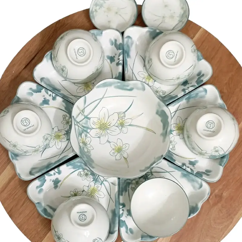 Bộ mặt trời 15 món_6 cánh hoa+6 cơm+1 tô -tặng 2 chấm _339k 0