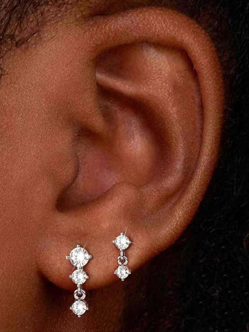 Product Introduction of Cartilage Pretty Studs  Earrings for Women, Threadless Flat Back Earrings, Hypoallergenic Earring, Stainless Steels Forward Helix Jewelry 3