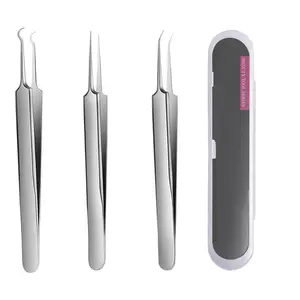 ED - FREE BOX - PINSET JEPIT KOMEDO STAINLESS STEEL / ALAT PENCET JERAWAT DAN KOMEDO / PINSET JEPIT JERAWAT