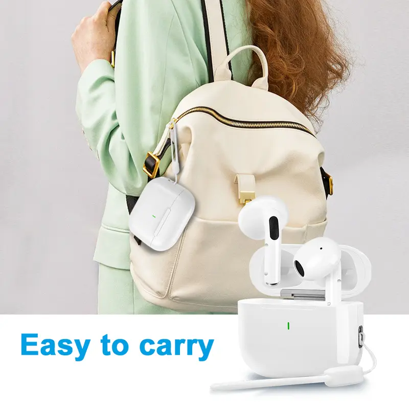 【COD/GOOJODOQ】TWS 2024 White Bluetooth 5.0 Wireless Earphone Touch Control With Mic Bass Headphone Headset Ponsel Earbud 8