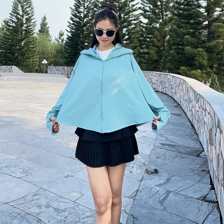 ( 38- 85kg) Chống nắng  Dáng Ngắn phom thụng cánh dơi Shop Ngắm Thun Sport khoác chất umi su lạnh loại đẹp 3