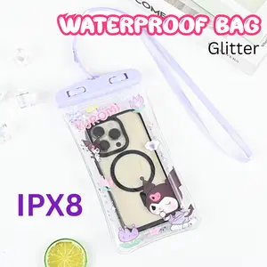 Waterproof Bag Kartun Glitter IPX8 Kantong Tas HP Anti Air  Kantong Berenang Anti Hujan Pouch