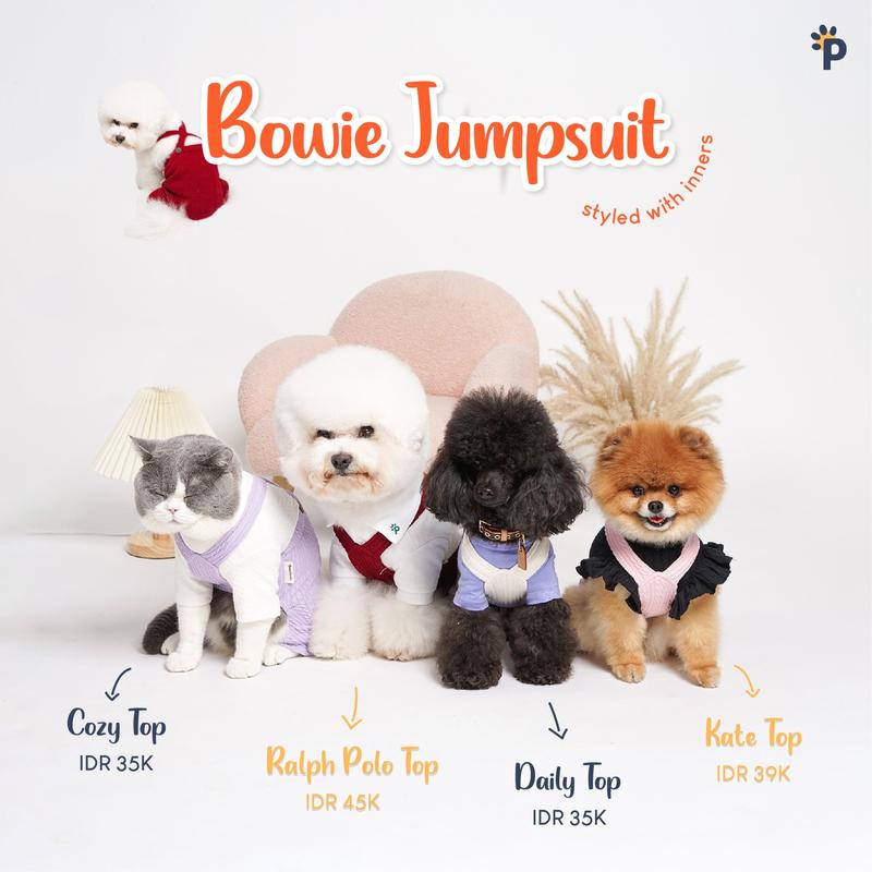 Pawlovin - Baju Anjing & Kucing Bowie Jumpsuit 2
