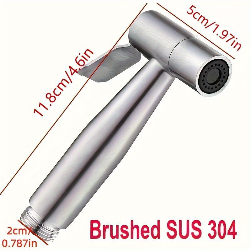 Handheld Bidet Sprayer & 1.5m Hose Set, 1 Set Shower Toilet Bidet Faucet Sprayer with Self-Cleaning Nozzle, Uncharged Power Mode, without Bracket 3