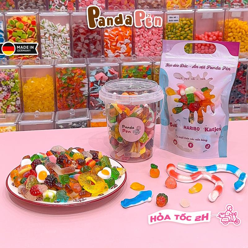 Kẹo dẻo ăn Vặt Panda Pẻn 44 mẫu, Thức Ăn không chảy nước, sản xuất Đức kẹosáp dẻo Candy Food