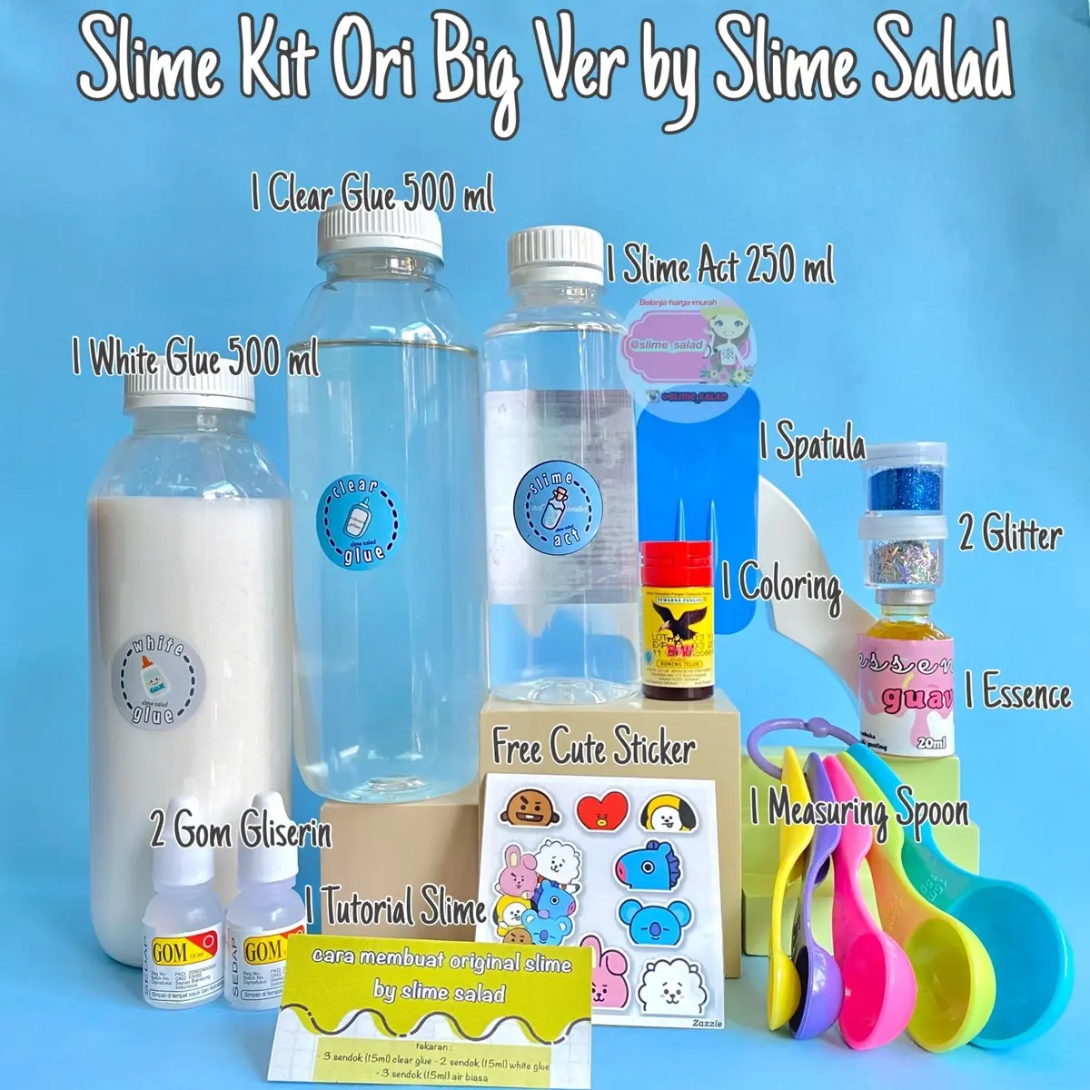 Slime Kit Ori Big Ver | Paket Slime Lengkap Ori Big Ver