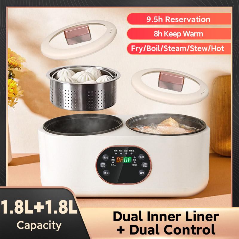 1.8L+1.8L Dual Non-stick Liner Smart Rice Cooker Multifunctional ...