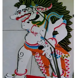 Wayang kulit kertas duplex Buto braholo PUTIH tinggi -+80cm ukuran standar pentas pedalangan