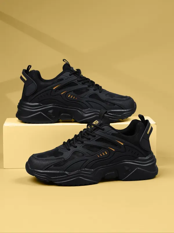 Men's Fashionable Patchwork Lace Up Sneakers, Casual Comfortable Sports Outdoor Shoes, Trendy All-match Sneakers for Daily Wear, Closed 2
