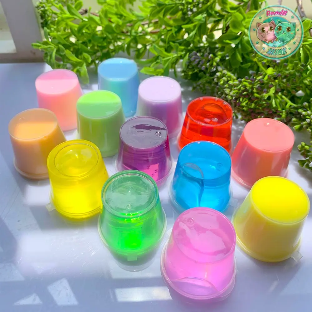Slime 1K Hũ Mini 1oz Giao Ngẫu Nhiên Nhiều Màu Sắc,Chất Nhờn Ma Quái Mềm Dẻo Không Dính Tay Đồ Chơi Toy