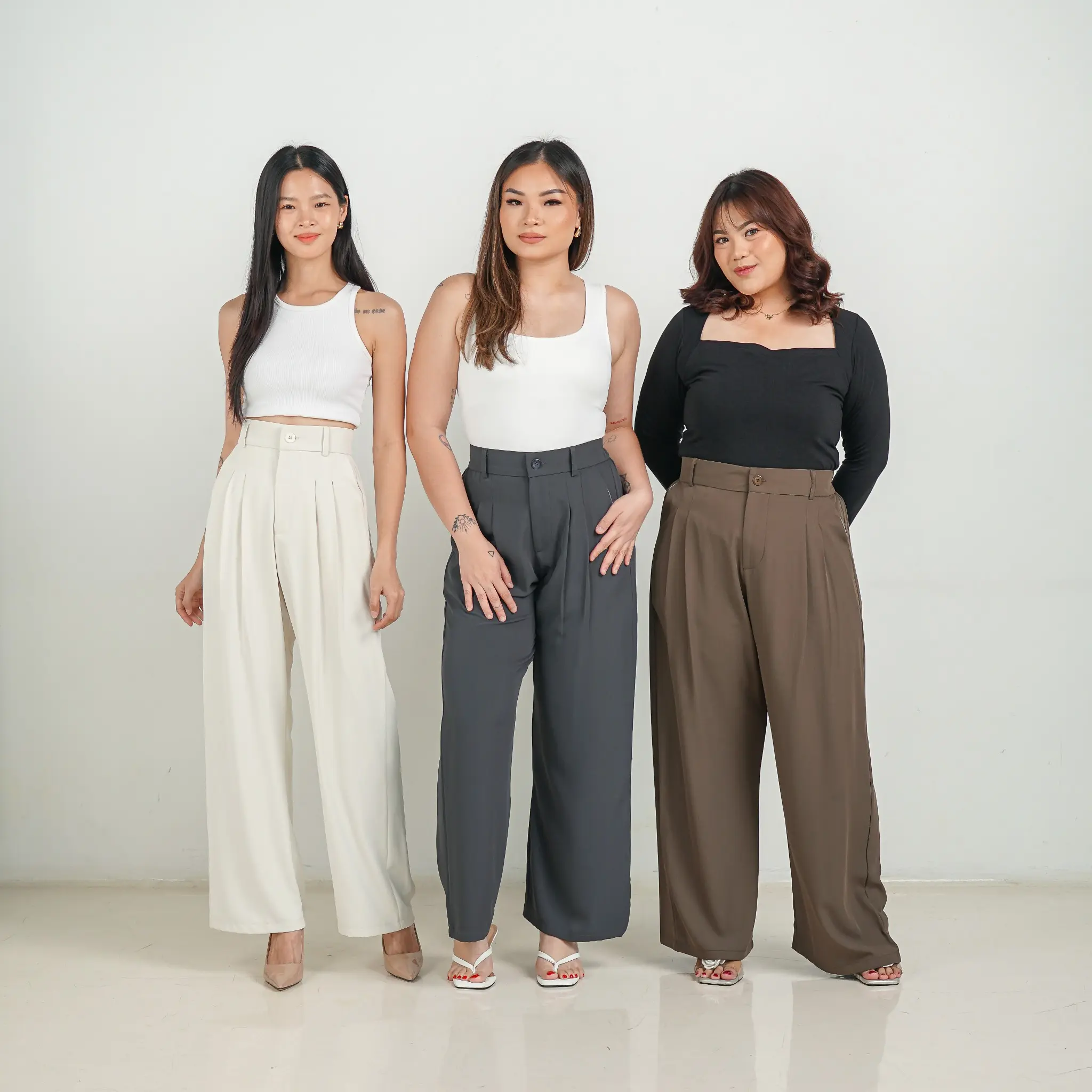 [Tutuloph] Basic Long Kulot V3 | Highwaist Pants | ALL SIZE - BIG SIZE