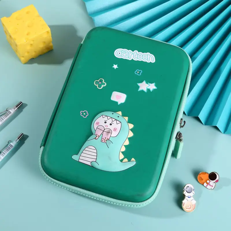 Kotak Tempat Pensil Anak 3D Timbul Impor Hardcase Besar Motif Animal Unicorn Stationery 4