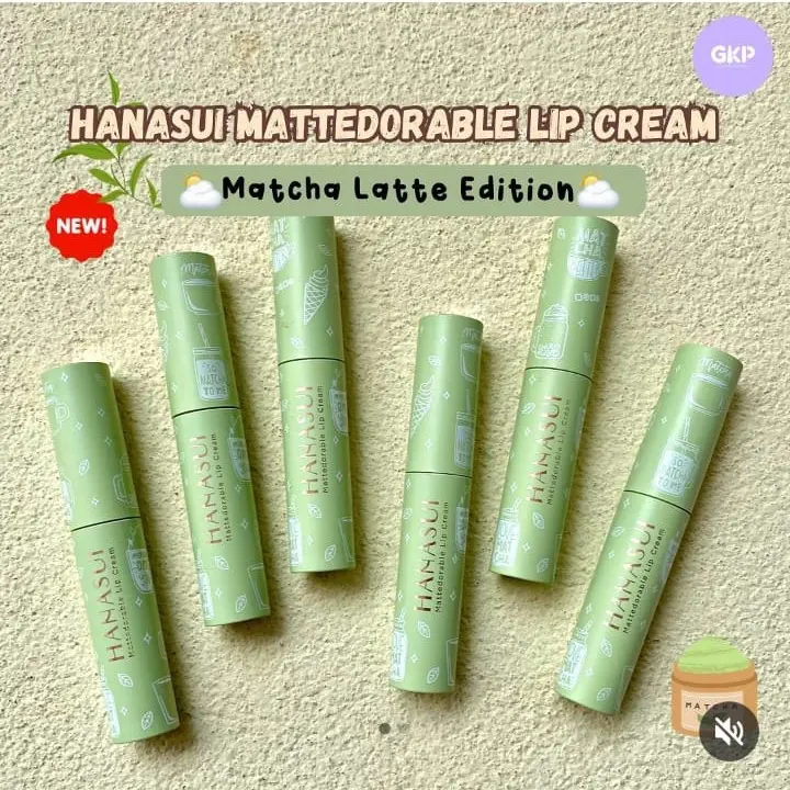 HANASUI MATTEDORABLE LIPCREAM MATCHA BOBA | TINTDORABLE LIPTINT | Lip Stain Ringan Bibir Lipstick