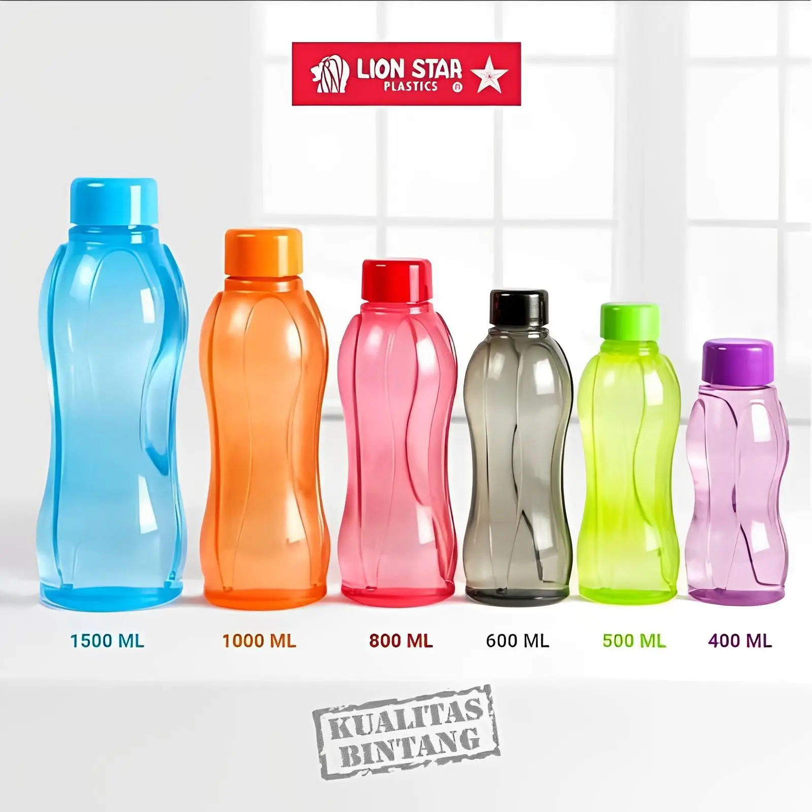 TERLENGKAP!!!!!!!! LION STAR Botol Minum Ukuran 400ML/600ML/800ML/100ML/1500ML / Botol Minum Plastik