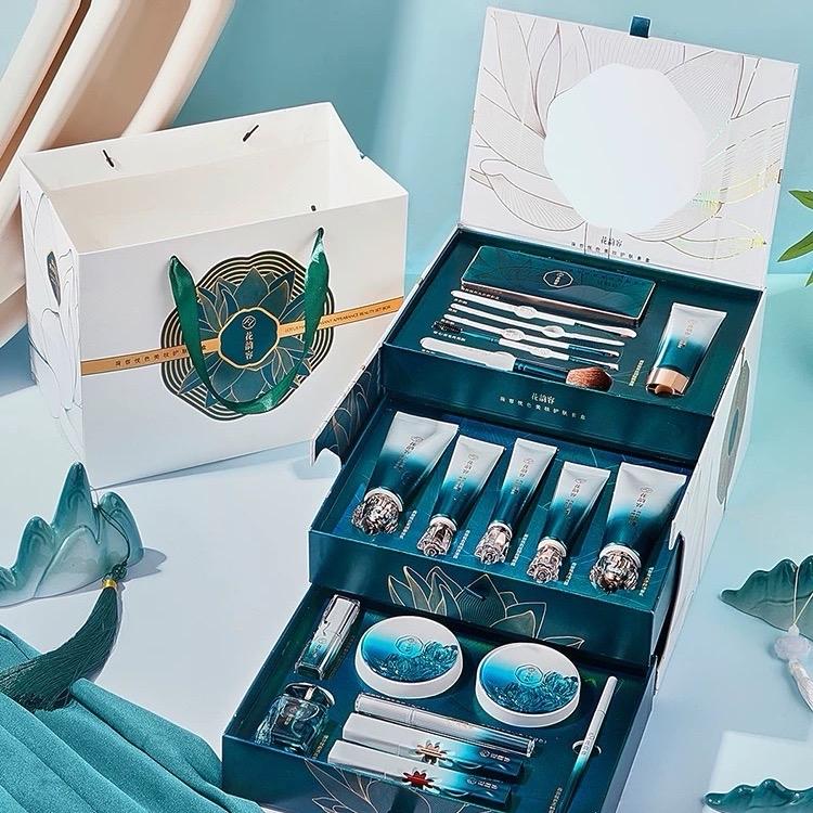 [ Quà tặng 8-3 ] Bộ quà tặng trang điểm " Hoa tây tử "  nội địa Trung - Thiết kế hộp quà phù hợp làm quà tặng bạn gái , người yêu , vợ , ... Perfume Cosmetic set  makeup