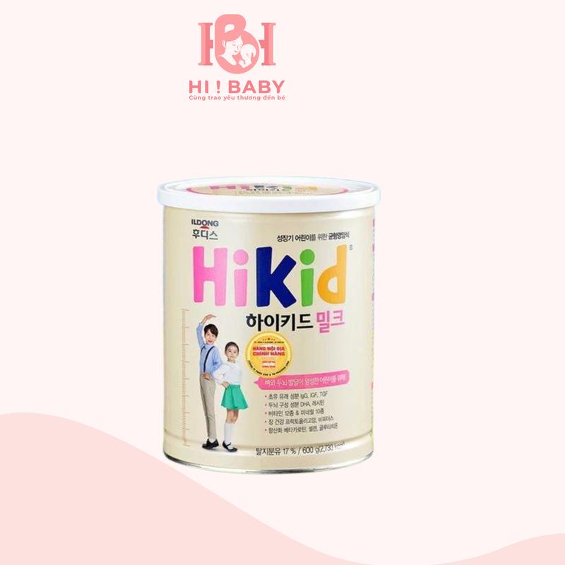 (tem phương linh) Sữa Hikid bò 600g Hàn Quốc cho bé cong thuc