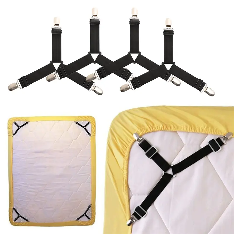 Penjepit Ujung Sprei Kasur Bed Sheet Clip Holder 4 PCS / 1 Set Isi 4 Pcs Pengait Sprei Kasur / Pengait Sudut Sprei / Penjepit Sprei Kasur / Jepitan Sprei / PENGAIT SPREI KASUR 1 set isi 4 /JEPITAN UJUNG KASUR 4pcs 2