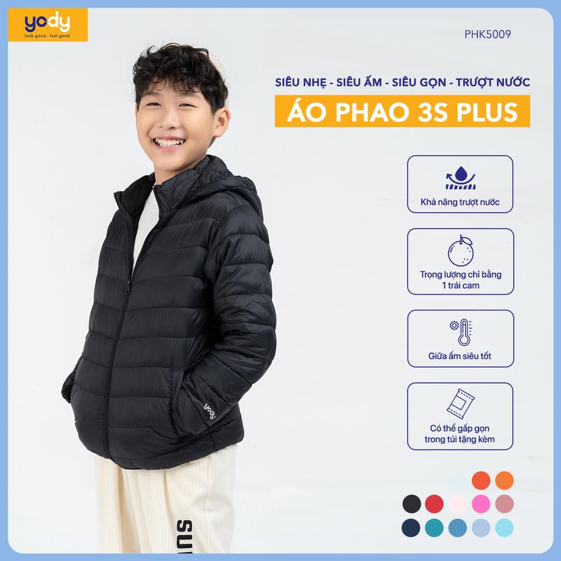 YODY Áo Phao Trẻ Em 3s Plus Siêu Ấm Siêu Nhẹ Siêu Gọn PHK5009